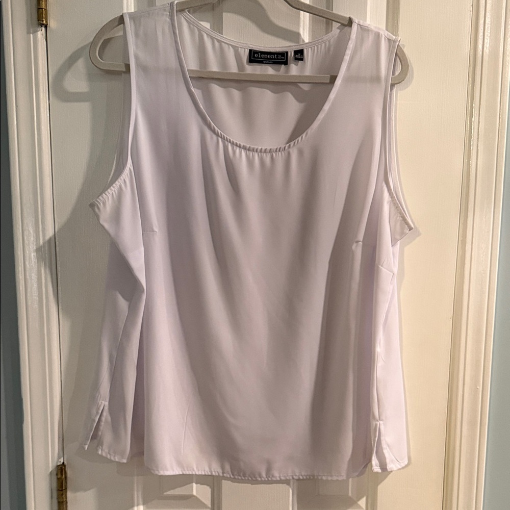 Elementz White Sleeveless‎ Blouse